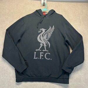 Liverpool LFC Hoodie Men's Large Black Pullover Steven Gerrard #8 Official Merch